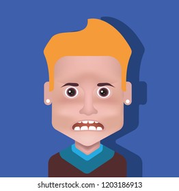 Male avatar. Vector illustration
