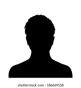Male avatar, Vector illustration on white background