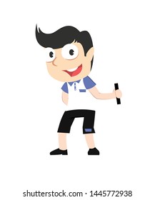 male badminton vector illustration design