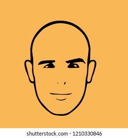 Male bald portrait