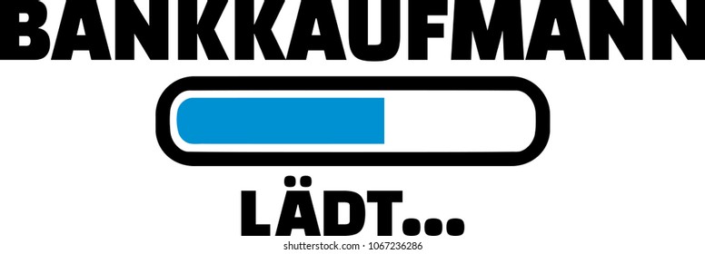 Male banker or bank clerk loading bar german