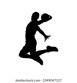 Male Basketball Player Silhouette basketball logo. Man with Ball in hand Sport, Vector, Basketball, Silhouette, Player, Ball, illustration