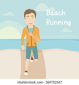 Male Beach Runner