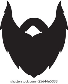 Male beard icon black illustration