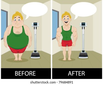 Male before and after weight loss programs
