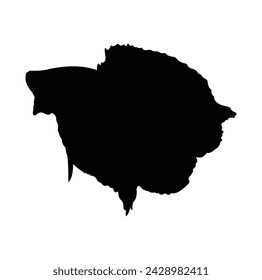 male betta fish vector silhouette design