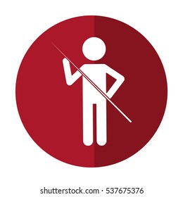 male billiard player shadow