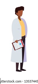 male black doctor with checklist