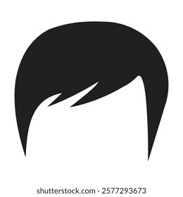 Male Black Short Hair Shape Silhouette icons.