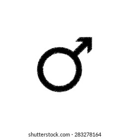 Male  - black vector icon