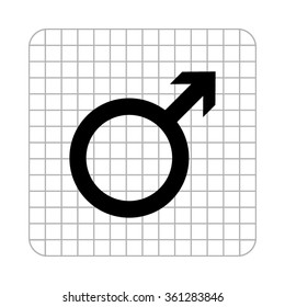 Male  - black vector icon