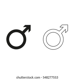 Male  - black vector icon