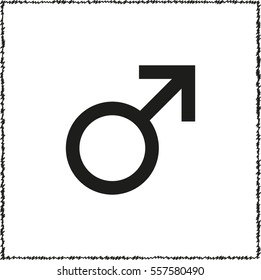 Male -  black vector icon