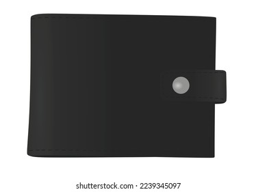 Male black wallet. vector illustration