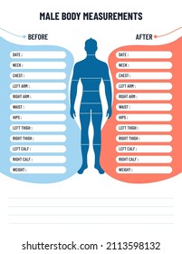 Male body measurements for weight loss