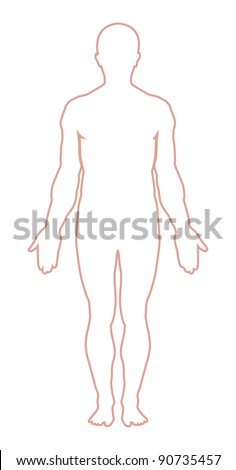 male body outline sketch