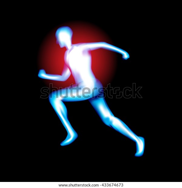 Male Body Under Xrays Isolated On Stock Vector (Royalty Free) 433674673 ...