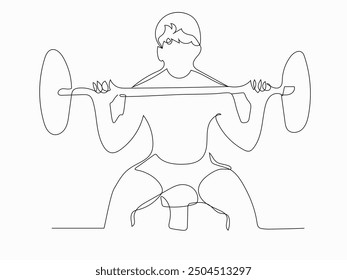 A male bodybuilder is doing exercise in the gym center.