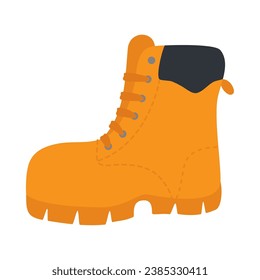 male boot yellow vector isolated