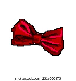 male bow tie game pixel art retro vector. bit male bow tie. old vintage illustration