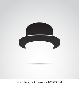 Male bowler icon isolated on white background. Vector art.