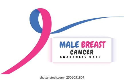 Male Breast cancer awareness week. background, banner, card, poster, template. Vector illustration.
