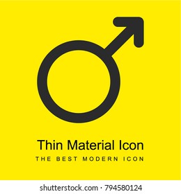 Male bright yellow material minimal icon or logo design
