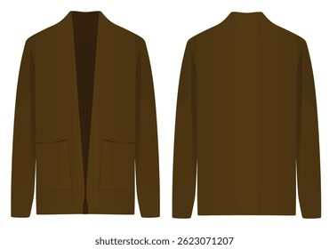 Male  brown jumper. vector illustration
