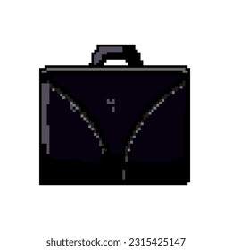 male business bag game pixel art retro vector. bit male business bag. old vintage illustration