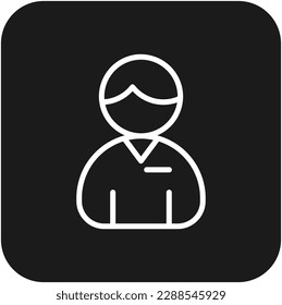 Male Business icon with black filled line style. people, man, person, silhouette, human, user, avatar. Vector illustration