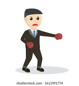 male businessman boxing design people