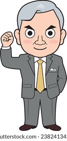 Male businessman doing fist pose