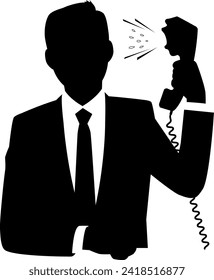 Male businessman taking a complaint call