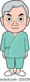 Male businessman wearing medical examination clothes