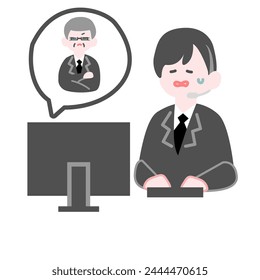 The male call center agent breaking into a cold sweat when dealing with complaining customers
