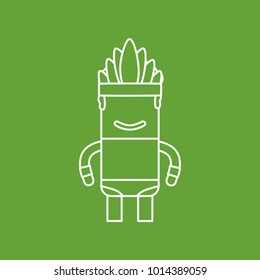 Male carnival dancer icon, vector illustration design. Carnival characters collection.