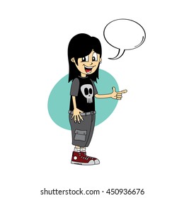 male cartoon character caption speech bubble theme vector art illustration