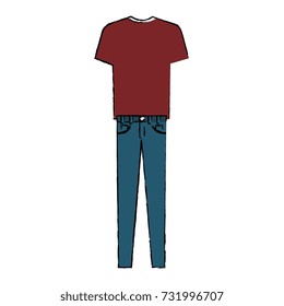 male casual clothes icon