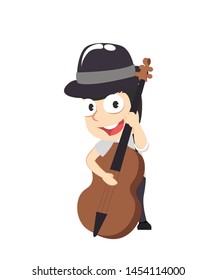 male cello vector illustration design