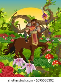 male centaur with spear