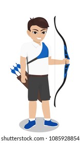 Male Characte  Archer with Bow and Arrow