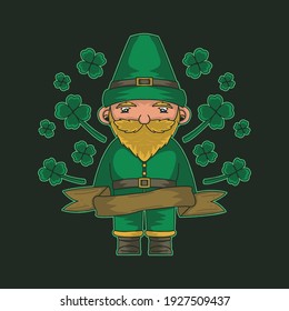Male character design St. Patrick straightened up vector