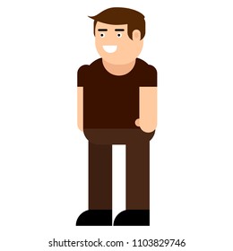 Male character icon, isolated on white background