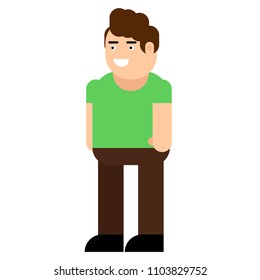 Male character icon, isolated on white background