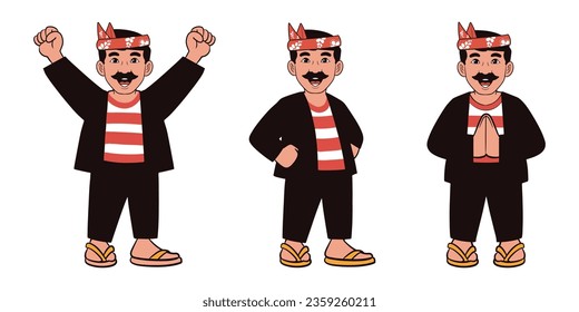 Male character with mustache wearing traditional clothes