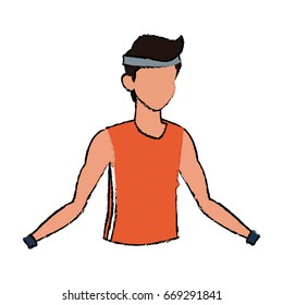 male character portrait man sport figure