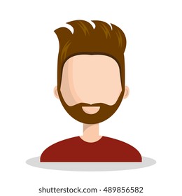 male character social network concept