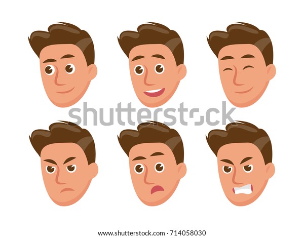 Male Character Some Expressions Character Your Stock Vector (Royalty ...