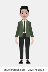 Male Character in a Standing Position: A Confident and Strong Presence, Exuding Determination and Poise, Ready to Engage in Any Challenge That Arises.