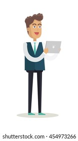Male character vector. Cartoon in flat style design